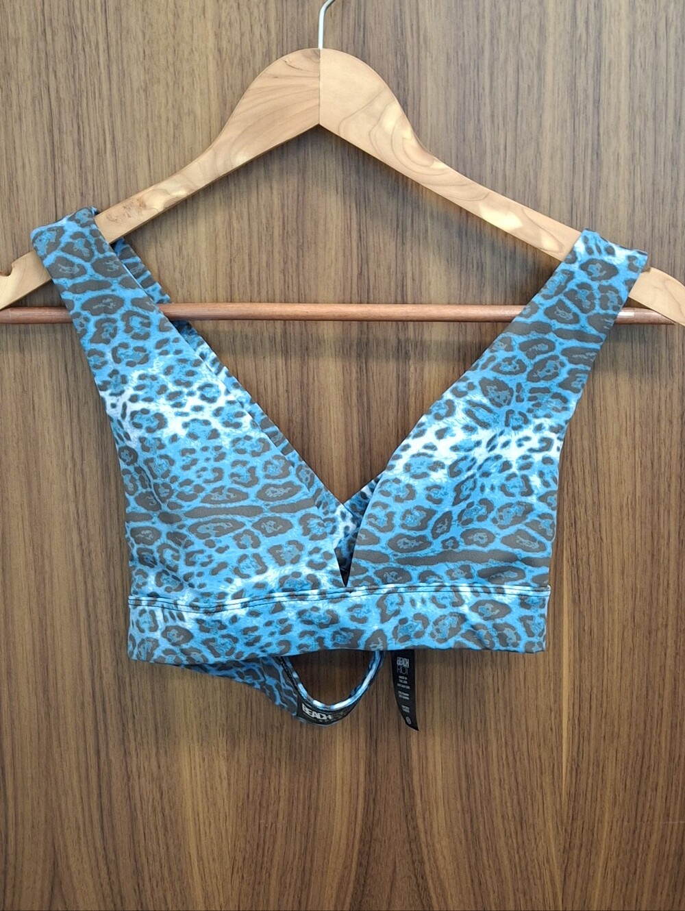 BEACH RIOT Animal Print Bikini Top Sz XS